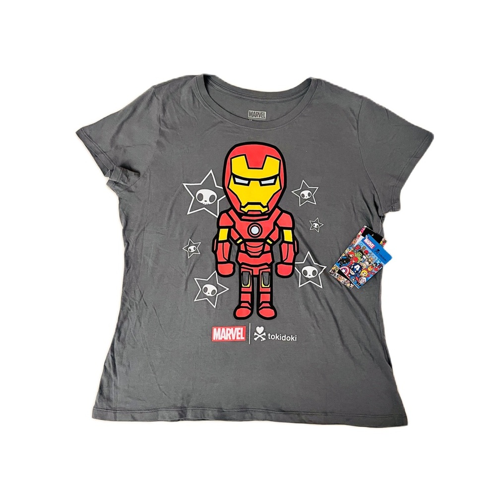 NEW Tokidoki Marvel Iron Man Women’s Shirt Blouse Top XL NWT HTF